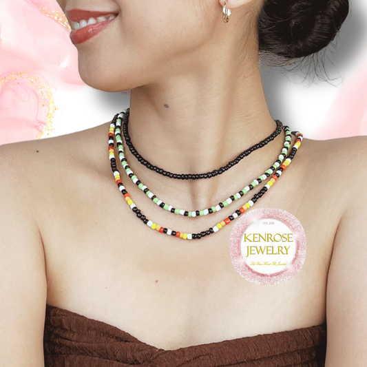 SOLACE Seed Bead Necklace for Men and Women Summer Beach Accessory Surfers Jewelry