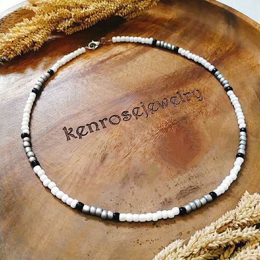 ASH COAST Seed Bead Necklace for Men and Women Summer Beach Accessory Surfers Jewelry
