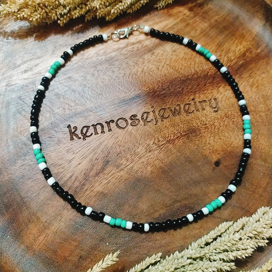 DARK LAGOON Seed Bead Necklace for Men and Women Summer Beach Accessory Surfers Jewelry