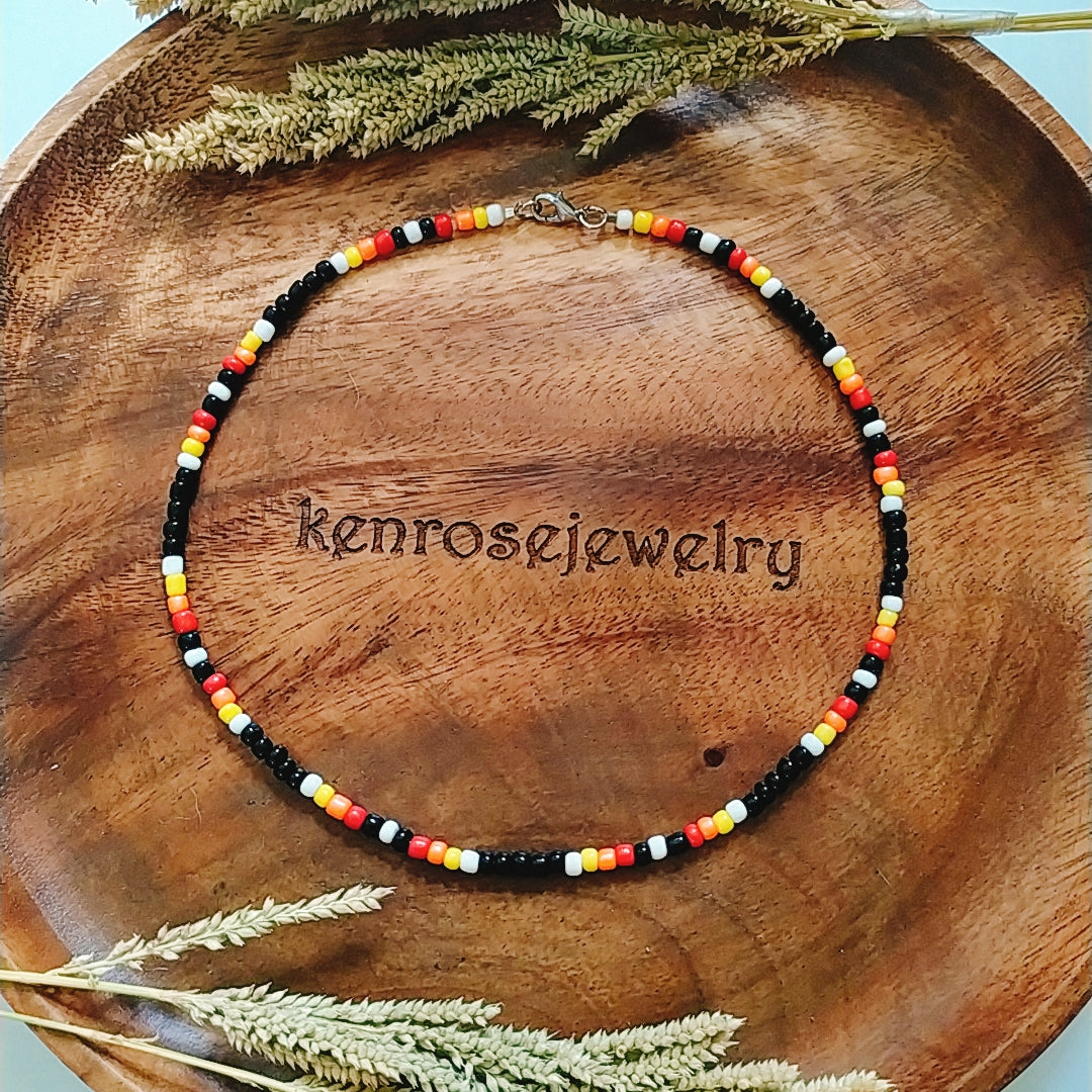 REGGAE TRIBAL Seed Bead Necklace for Men and Women Summer Beach Accessory Surfers Jewelry