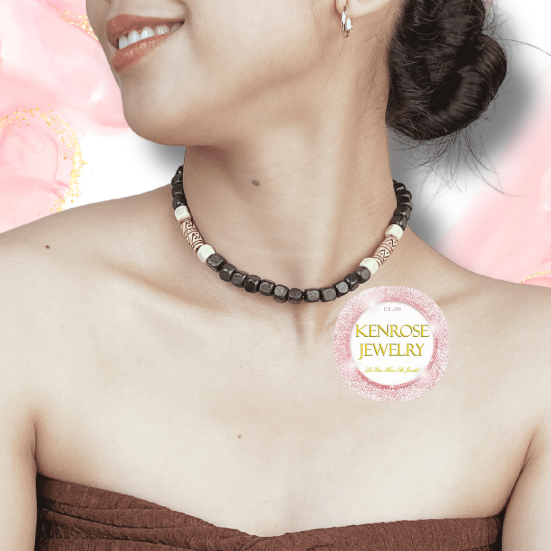 AVERY Wood Necklace - Surfer Summer Jewelry for Men & Women