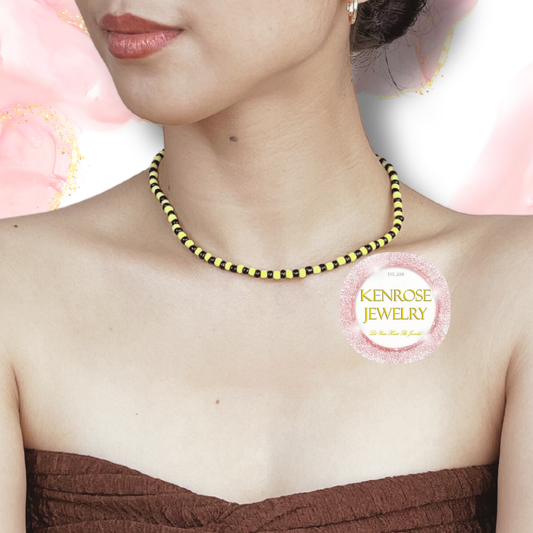 BUMBLEBEE Seed Bead Necklace for Men and Women Summer Beach Accessory Surfers Jewelry