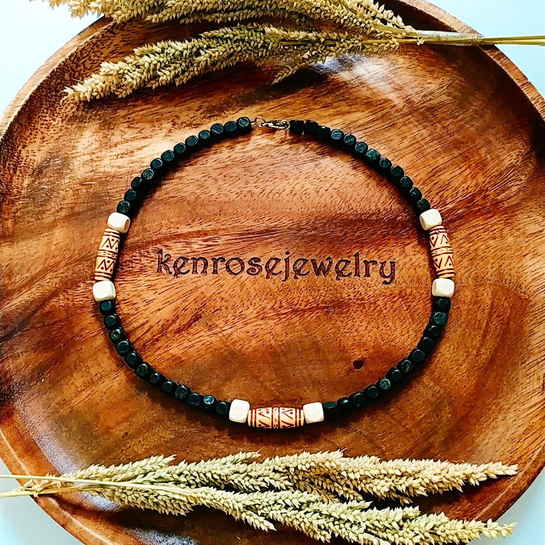 AVERY Wood Necklace - Surfer Summer Jewelry for Men & Women