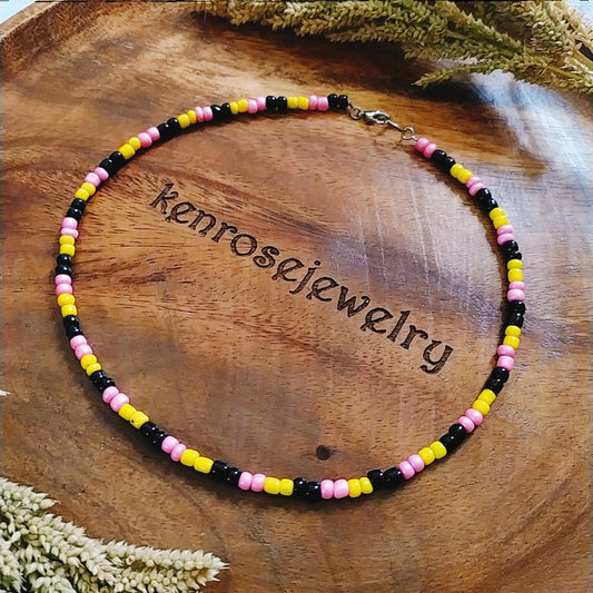 BEE POP Seed Bead Necklace for Men and Women Summer Beach Accessory Surfers Jewelry