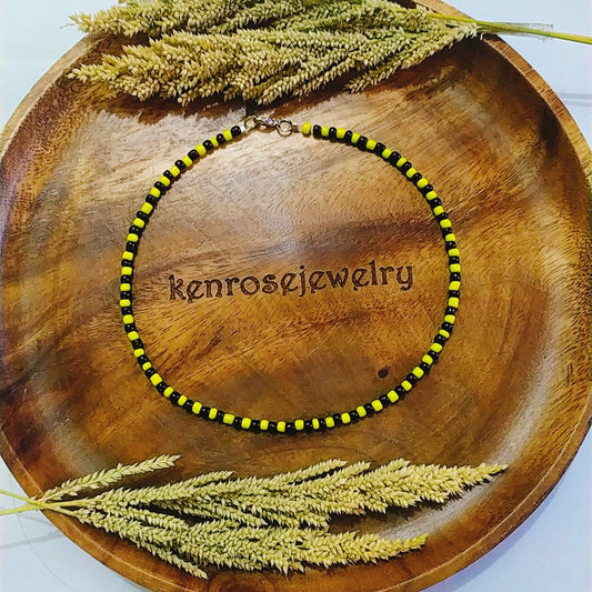 BUMBLEBEE Seed Bead Necklace for Men and Women Summer Beach Accessory Surfers Jewelry