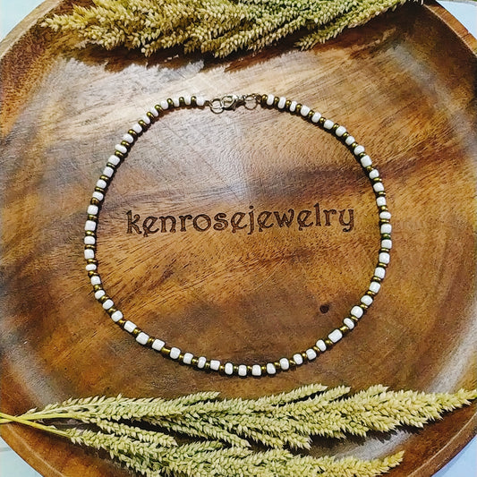 SAND SHINE Seed Bead Necklace for Men and Women Summer Beach Accessory Surfers Jewelry